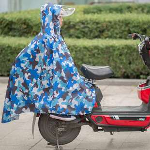 儿童斗篷式雨披自行车电动车后座小学生宽松套头雨衣中大童背书包