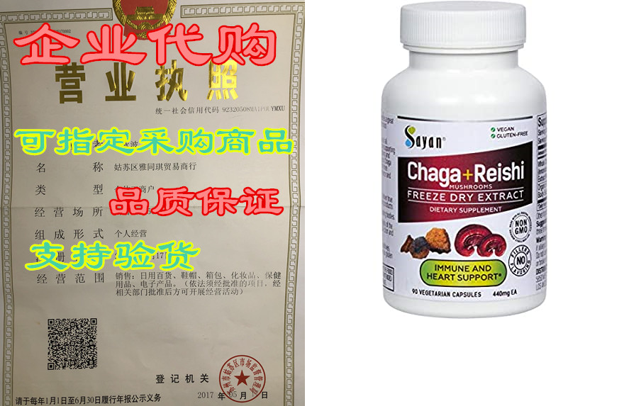 Sayan Siberian Chaga and Organic Reishi Extract Supplemen-封面