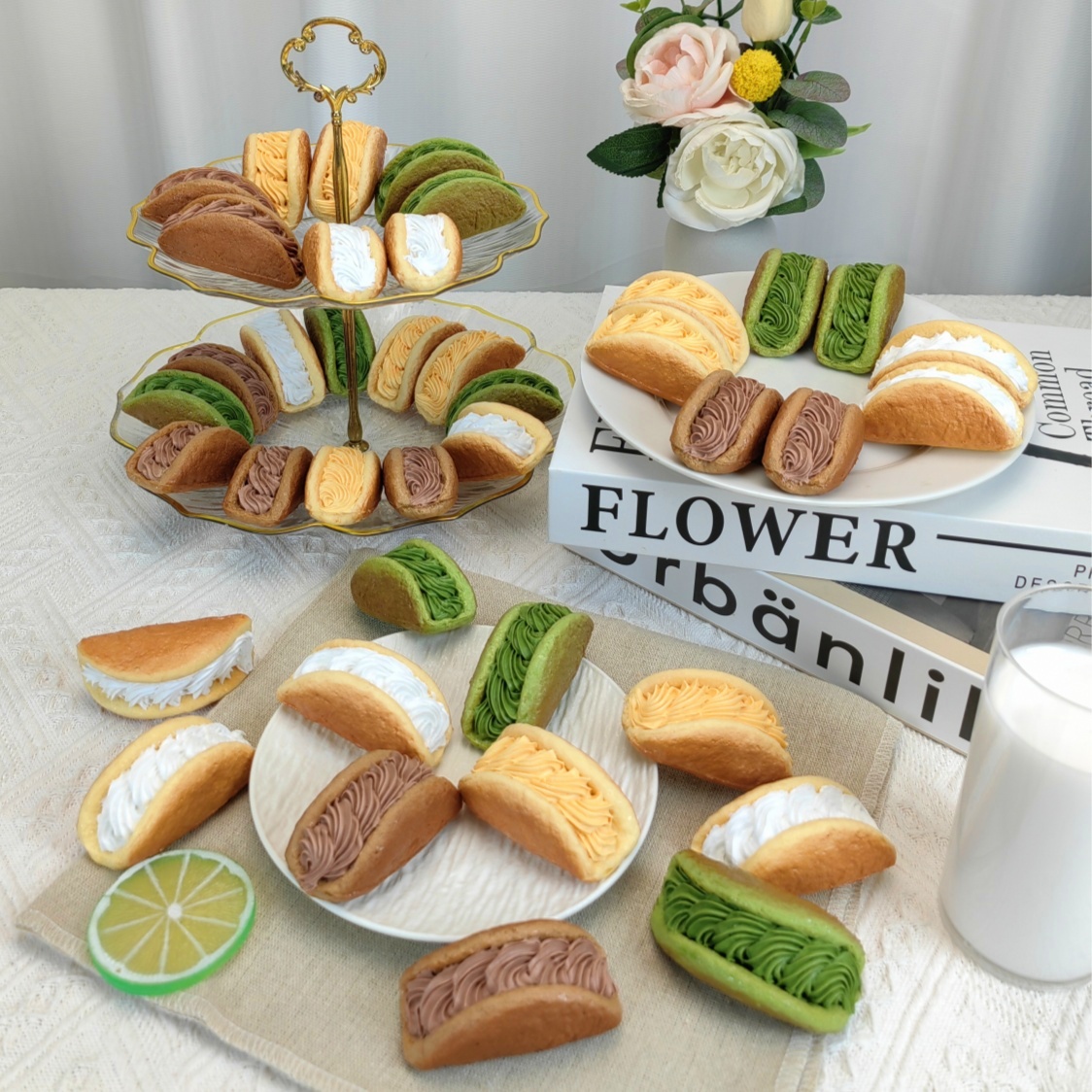 仿真奶油小蛋糕模型下午茶点心橱窗样品摆件美食拍照装饰零食道具