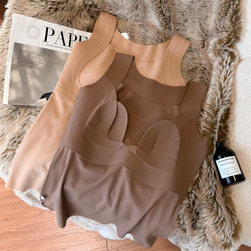 兔耳杯大胸显小秋冬磨毛奶皮保暖背心女带胸垫免穿内搭外穿打底衣,女士内衣/男士内衣/家居服,保暖背心,淘宝优惠券,粉丝福利购,淘宝优惠卷