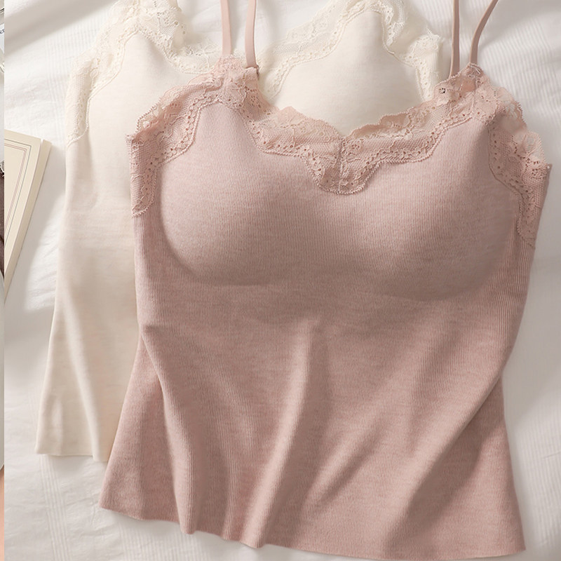 芽妹定制 双面磨绒吊带背心带胸垫美背上衣保暖打底内搭免穿文胸,女士内衣/男士内衣/家居服,保暖背心,淘宝优惠券,粉丝福利购,淘宝优惠卷