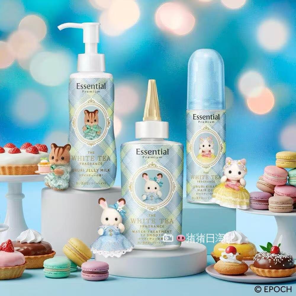 日本essential限定白茶洗护套装