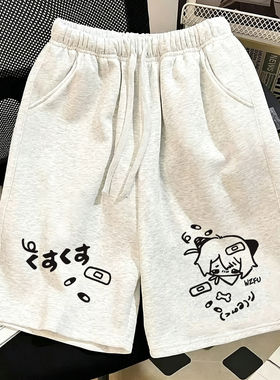 夏季女童卡通印花五分短裤