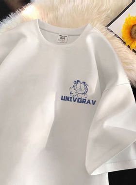 2025新款夏季男女童纯棉短袖t恤百搭卡通加菲猫印花中大童上衣潮