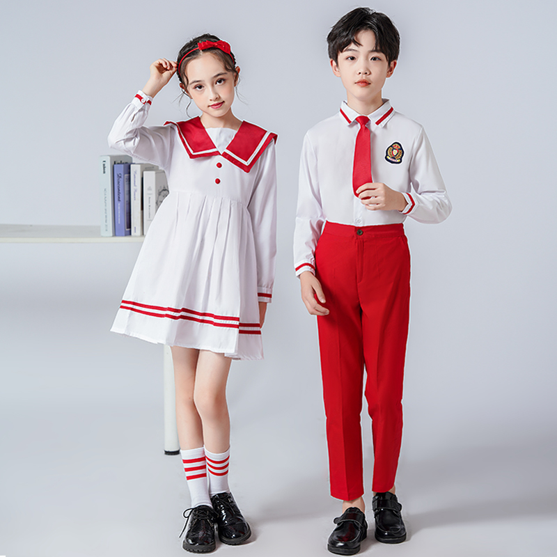 诗歌朗诵儿童演出服表演服装