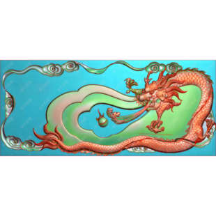 龙茶盘带线雕刻图茶盘茶台精雕图浮雕图JDP灰度图BMPCP17