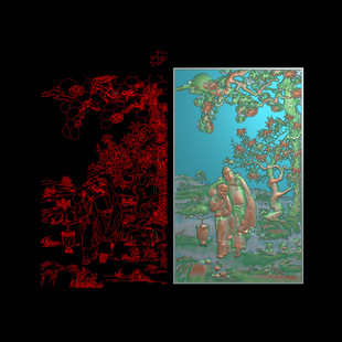 竖向古代人物李白太白醉酒小竖屏挂匾挂屏屏风门板靠精雕图H84