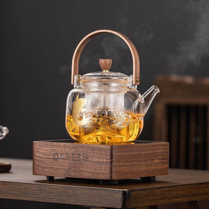 胡桃木电陶炉茶炉煮茶炉小型家用智能迷你烧水泡茶电茶炉保温煮茶