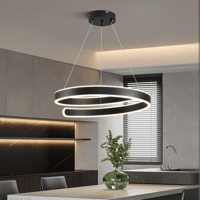 客厅吊灯现代简约创意环形loft公寓卧室餐厅灯极简中山吊灯具357L