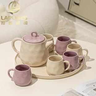 礼盒水具家用客厅茶具水壶乔迁新居茶杯待客 Lapunes陶瓷水杯套装