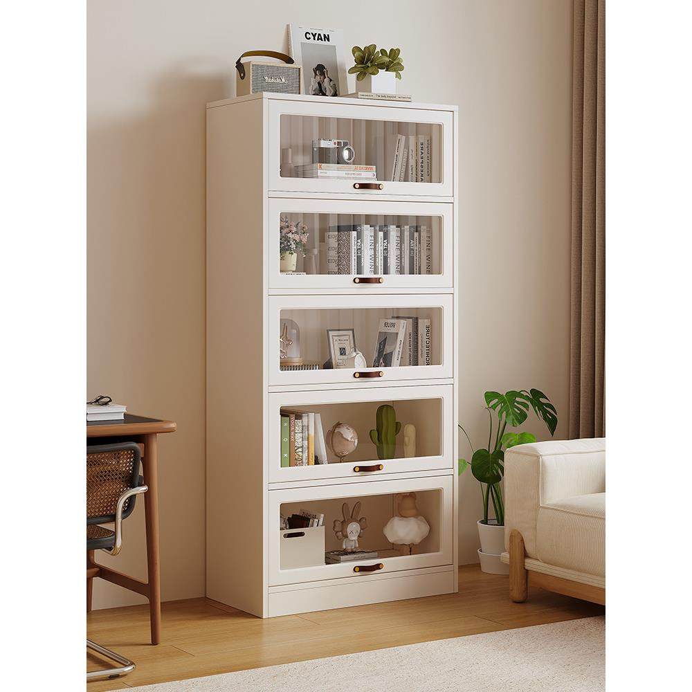 实木书柜玻璃门置物架儿童客厅落地多层防尘翻门收纳柜储物柜书架,住宅家具,单个书柜,淘宝优惠券,粉丝福利购,淘宝优惠卷