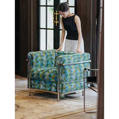 家庭罗曼史 家庭绿洲中古休闲椅LC2意式高定轻奢客厅书房单人沙发