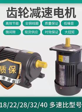 减速机电机一体380V卧式立式齿轮减速机400W750W1500齿轮减速电机
