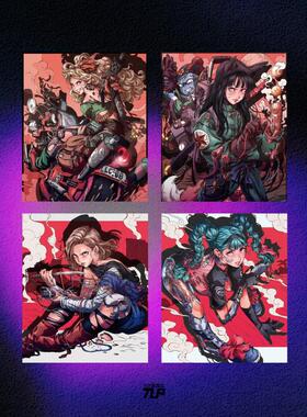 TLP反光车贴 七龙珠DB四美女兰琪人造人18号布玛小舞改造风贴纸