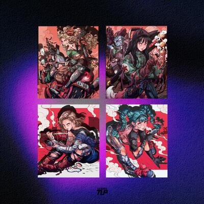 TLP反光车贴 七龙珠DB四美女兰琪人造人18号布玛小舞改造风贴纸