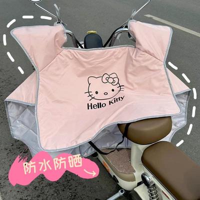 电动车挡风被夏季防晒双面防水电瓶车薄款摩托车电瓶车遮阳罩卡通