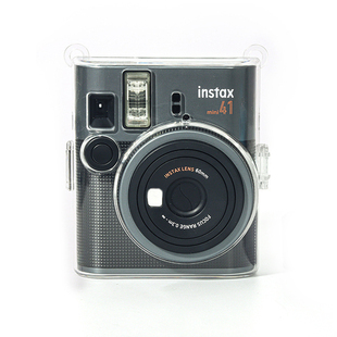 富士mini41保护壳拍立得保护套相机壳迷你透明水晶壳防刮硬壳配件