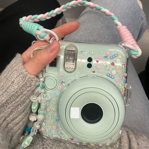 富士拍立得保护壳收纳mini12/11相机防摔保护套可爱手提挂绳贴纸