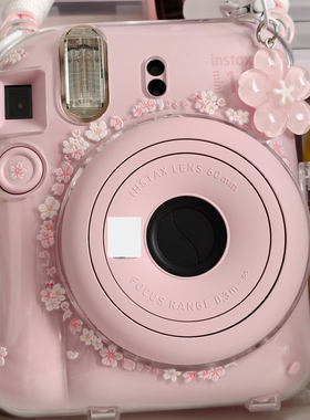 拍立得mini12/11/SE保护壳可爱挂绳贴纸适用富士迷你相机保护套