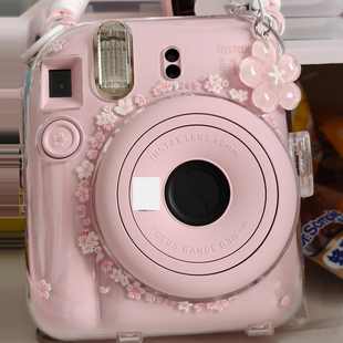 拍立得mini12/11/SE保护壳可爱挂绳贴纸适用富士迷你相机保护套
