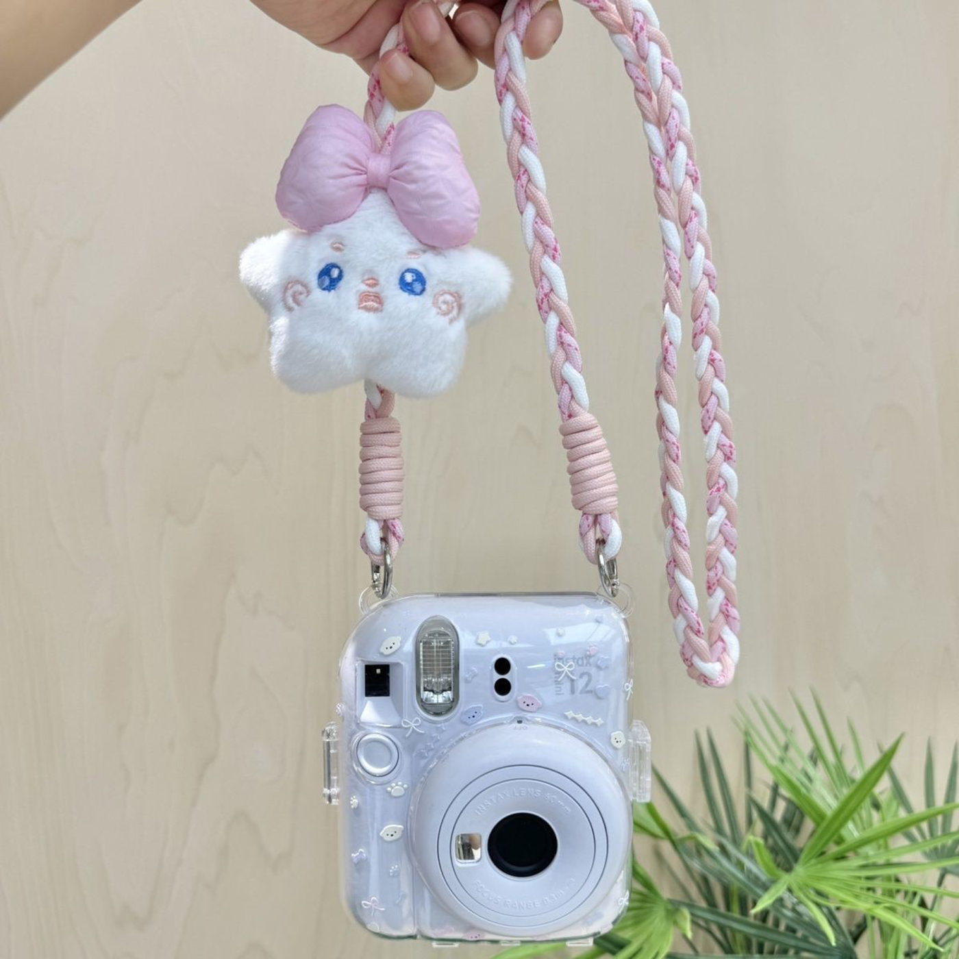 拍立得mini12/11/SE保护壳可爱挂绳贴纸适用富士迷你相机保护套
