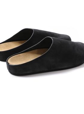 DRKK 全牛皮穆勒拖鞋/一脚蹬半拖包头勃肯慵懒随意男女同款