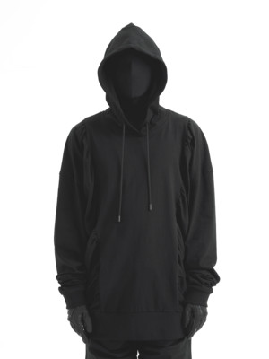 [DRKK]TRIANGLE PROJECT 小众设计褶皱拼接连帽宽松卫衣休闲帽衫
