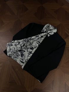 ［DRKK］RTIM水墨花内假两件拉链衬衫夹克春夏立体剪裁外套男