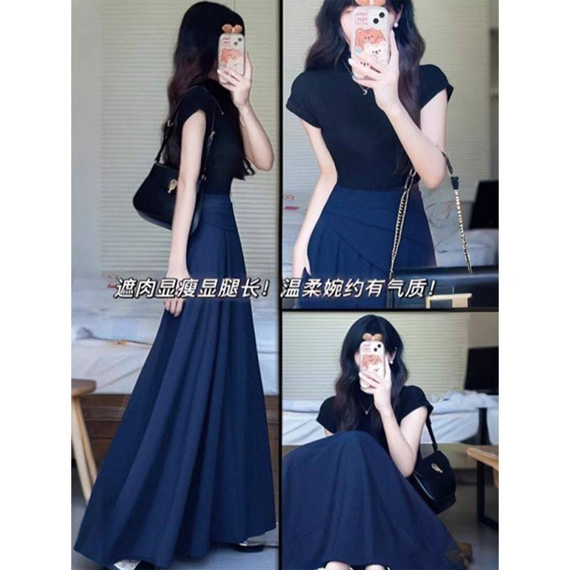 掐腰裙夏日绝美小个子长裙子长款