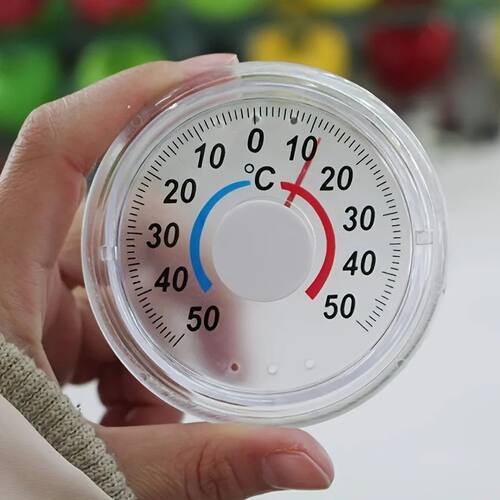 No Battery Dial Thermometer Indoor Outdoor Window Wall Mount