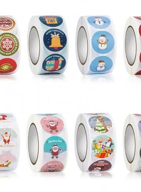 500pcs Round Labels Stickers Halloween Christmas Sticker Flo