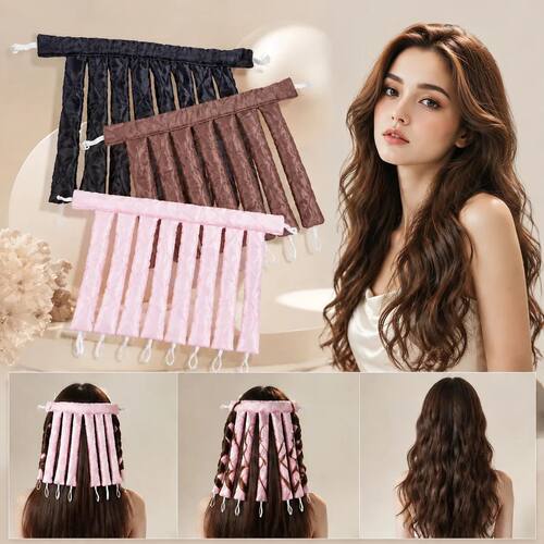 Sleep Style No Heat Curly Hair with Quilted and Non Damaging