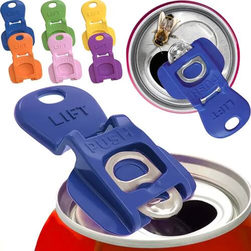 Manual easy-open can opener, 6-pack colored soda beer can op