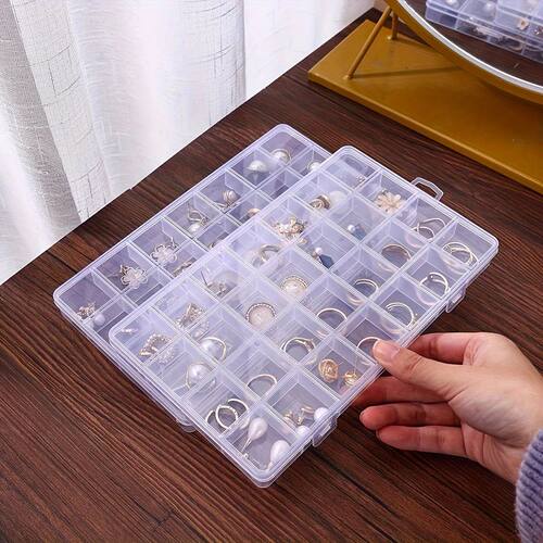 28 Compartments Plastic Storage Box with Partition Jewelry B