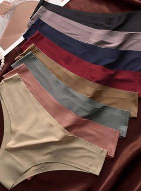 4PCS/Set Seamless Panties Women Sexy Underwear Ice Silk Unde