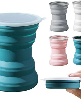 Portable Folding Silicone Water Cup, 320ml Outdoor Heat Resi