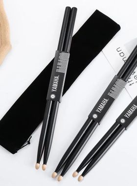 1 Pair Wood Black 5A Drum Sticks Classic Maple Wood Teardrop