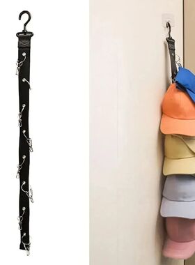 Door Hook Metal Clip Hat Rack Hanging Organizer with 8PC Hoo