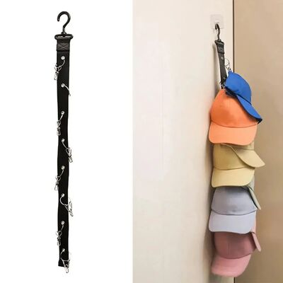 Door Hook Metal Clip Hat Rack Hanging Organizer with 8PC Hoo