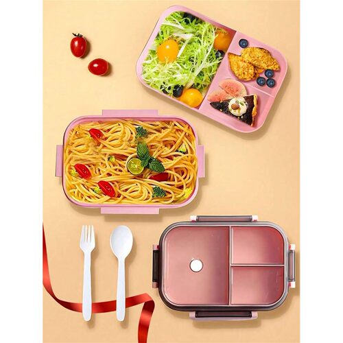 1, microwave capable double-layer compartment lunch box with
