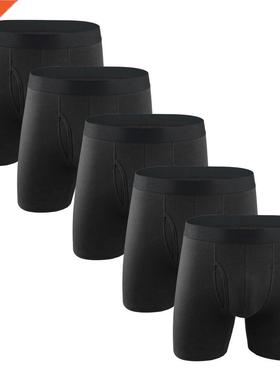 5Pcs/lot Boxershorts Man Underpants Long Boxers Men Underwe