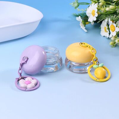 5g Mini Empty Plastic Lip Mask Jars With Keychain Pendant Li