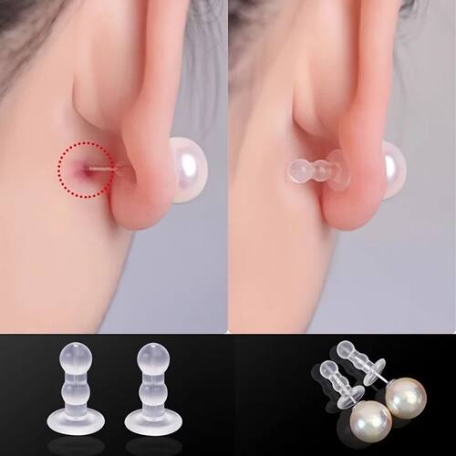 Silicone Ear Pad-anti-piercing Earring, Full Coverage Earplu