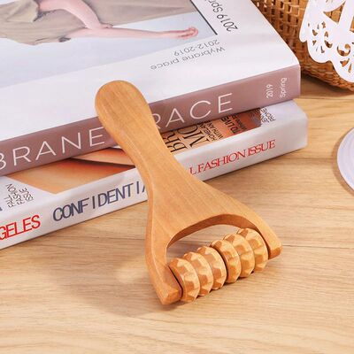 Wooden Roller Massager Neck Shoulder and Leg Universal Hand