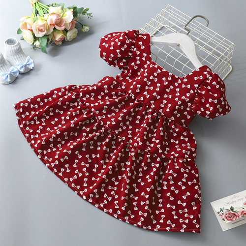 Summer Toddler Dresses Baby Girl Clothes Cute Flowers Print