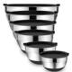 Lids and Slip Mixing Non with Stainless Bases Bowls Steel