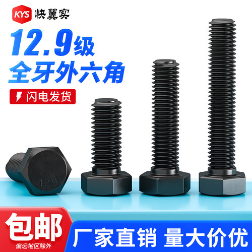 高强度12.9级全牙外六角螺栓德标