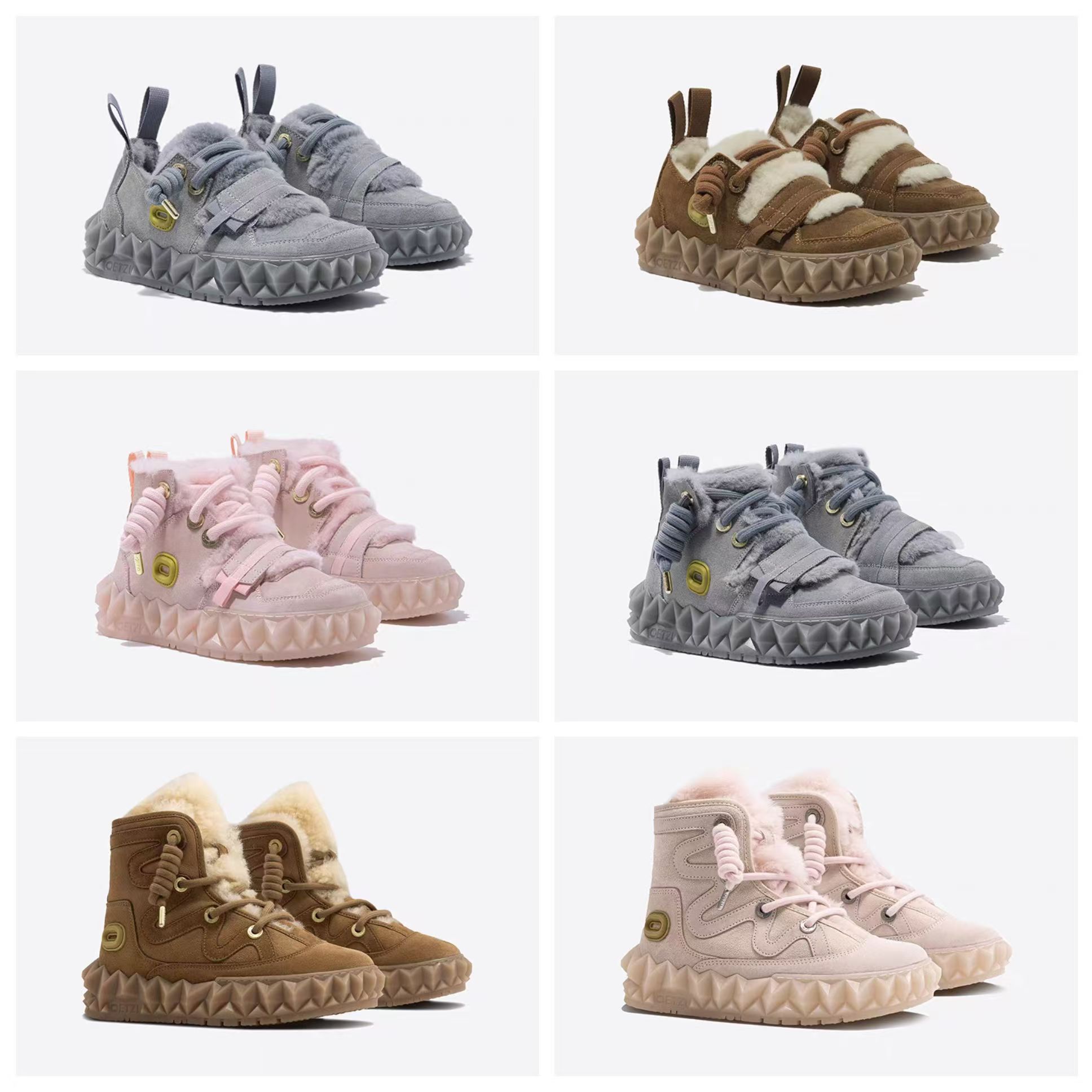 OETZI雪地靴美拉德风情侣款潮牌