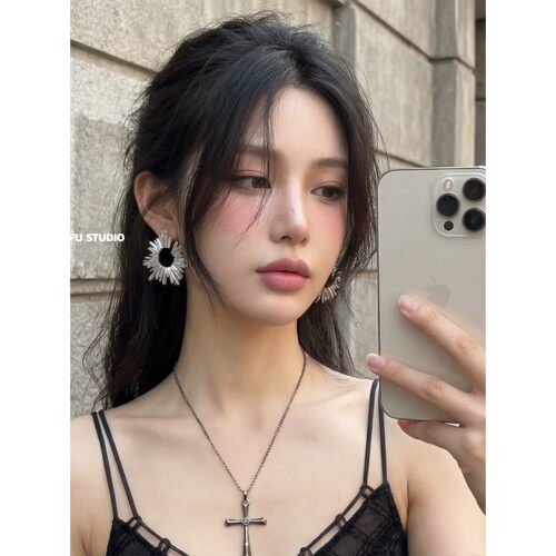 欧美放射芒刺C圈小众艺术风耳钉