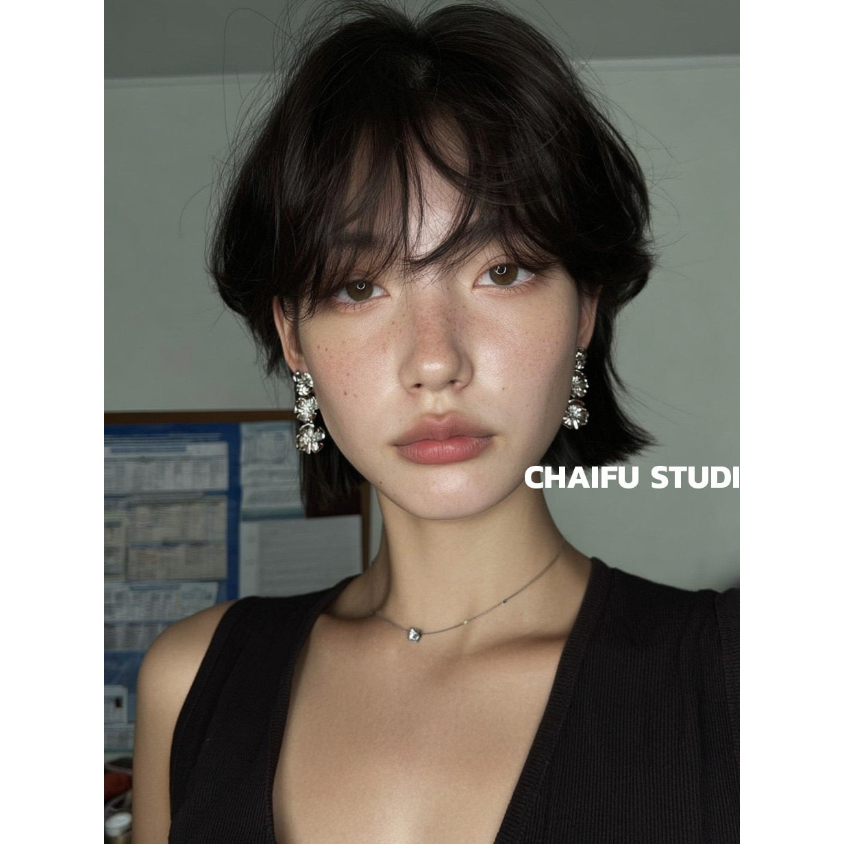 花朵流苏耳环复古立体花瓣耳钉